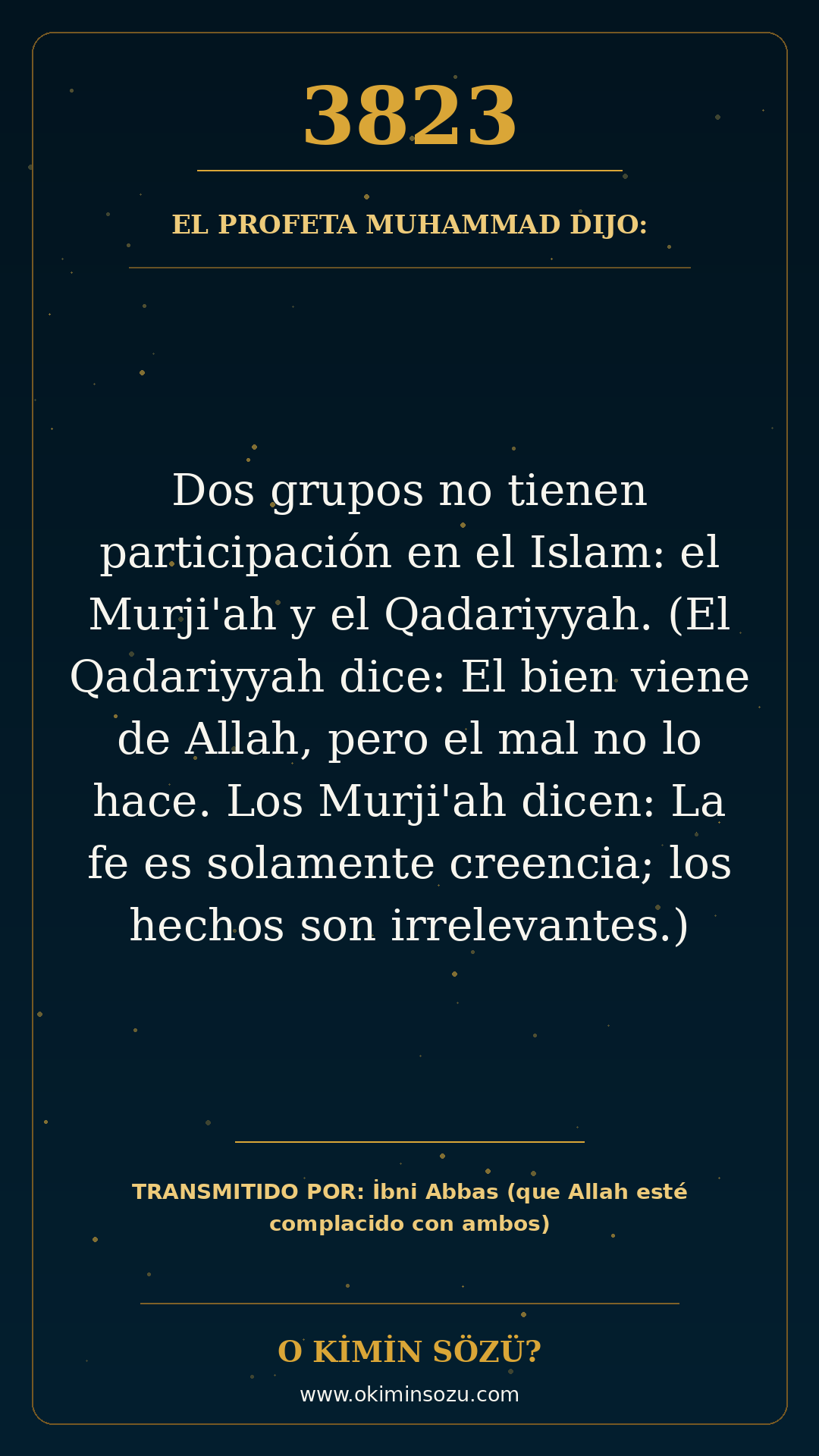 hadis 3823 es