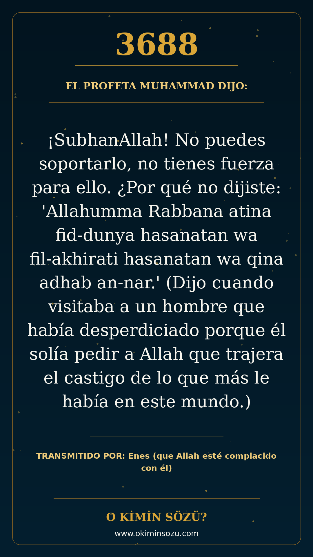 hadis 3688 es