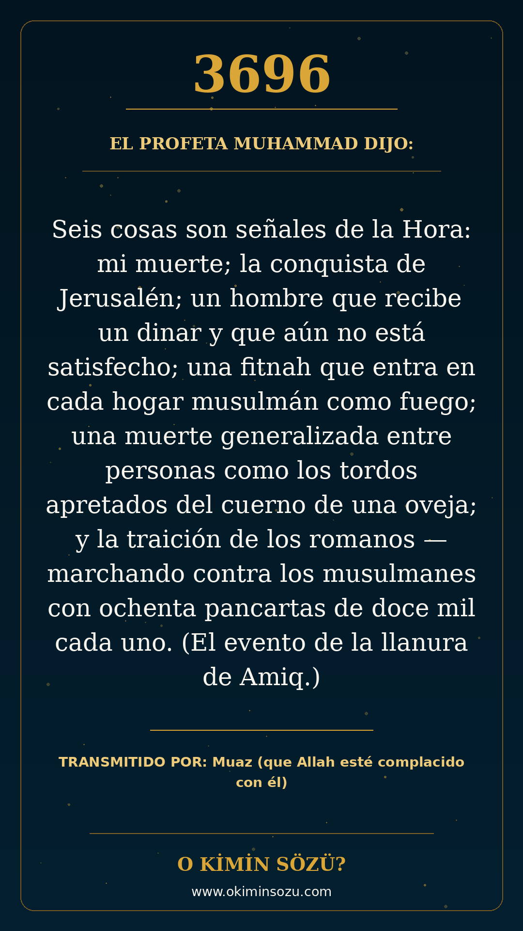 hadis 3696 es