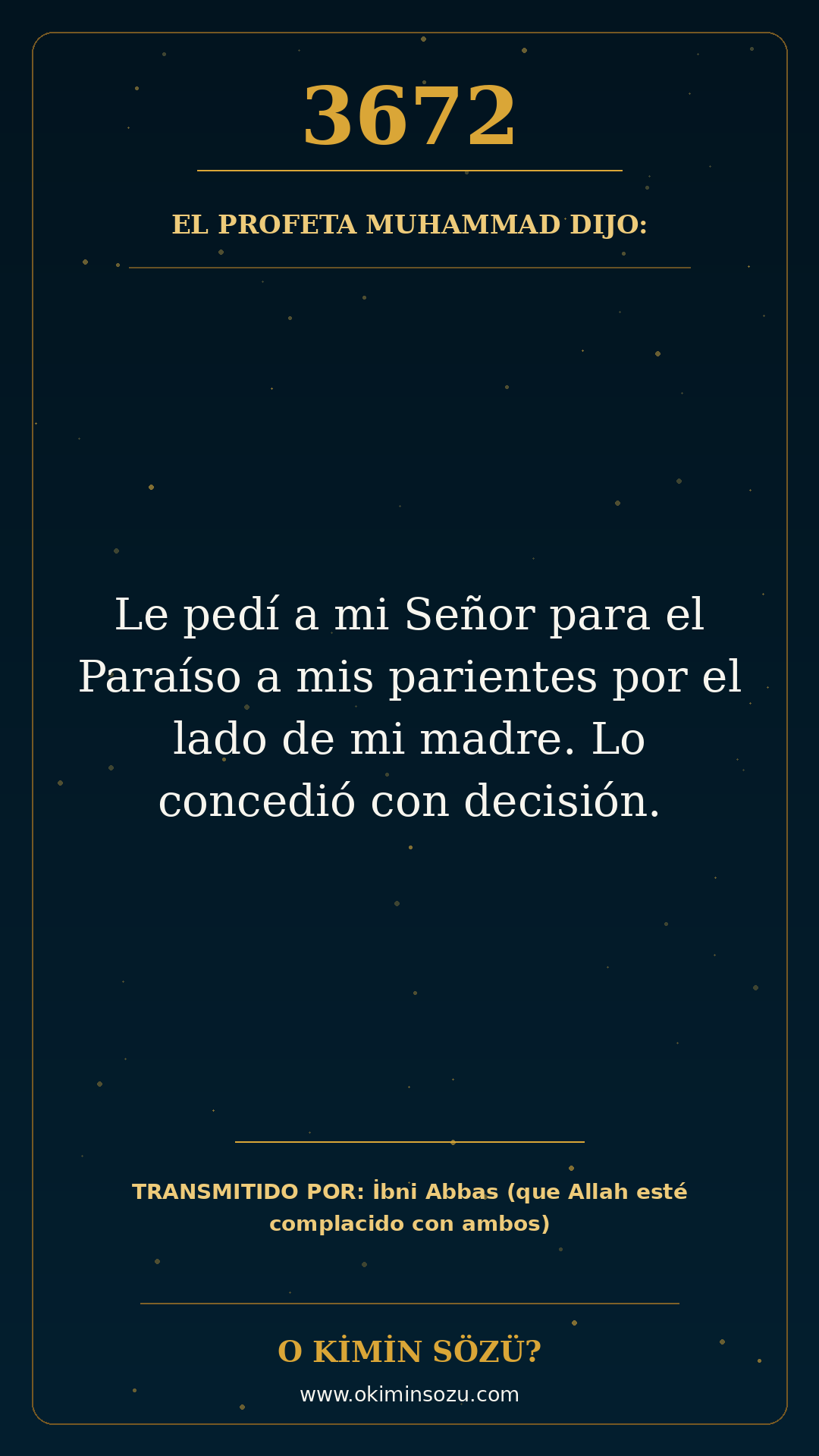 hadis 3672 es