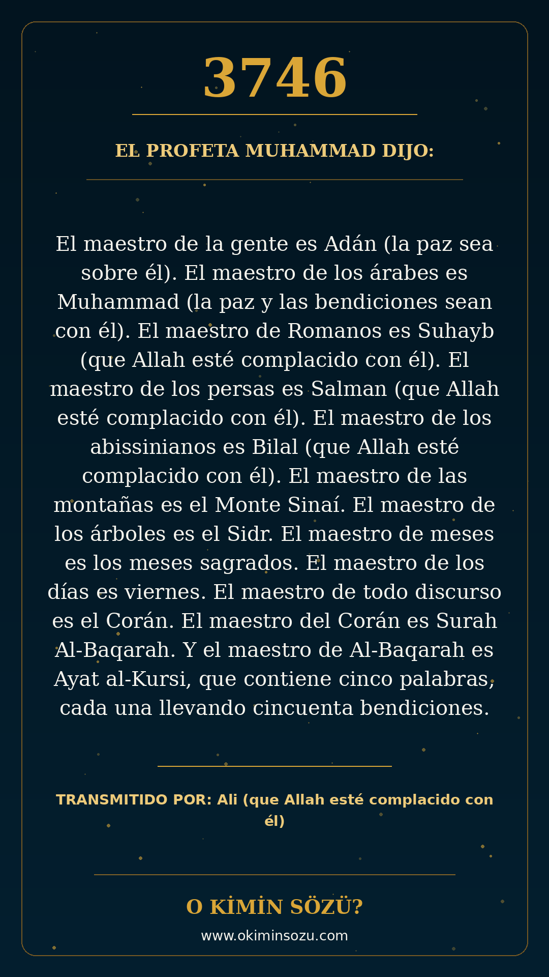 hadis 3746 es