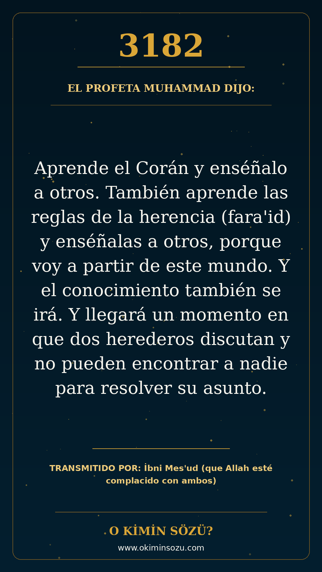 hadis 3182 es