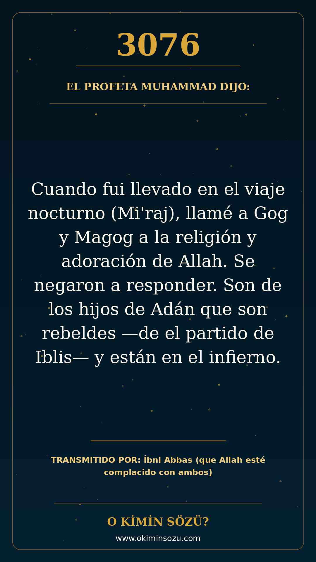 hadis 3076 es