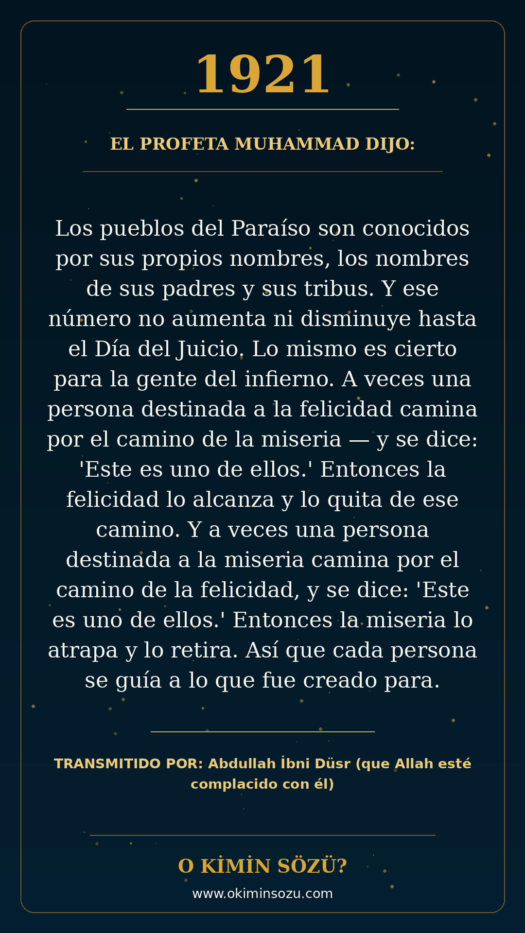 hadis 1921 es