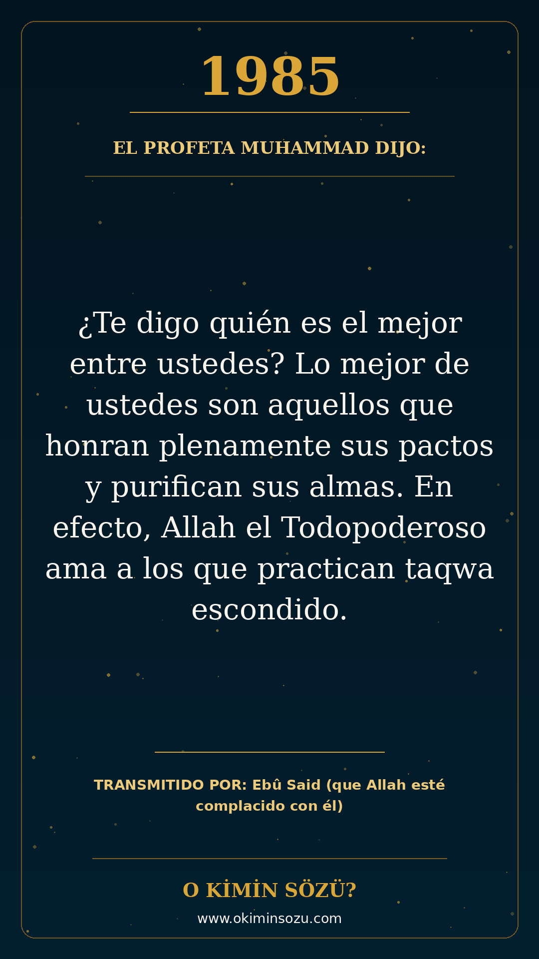 hadis 1985 es