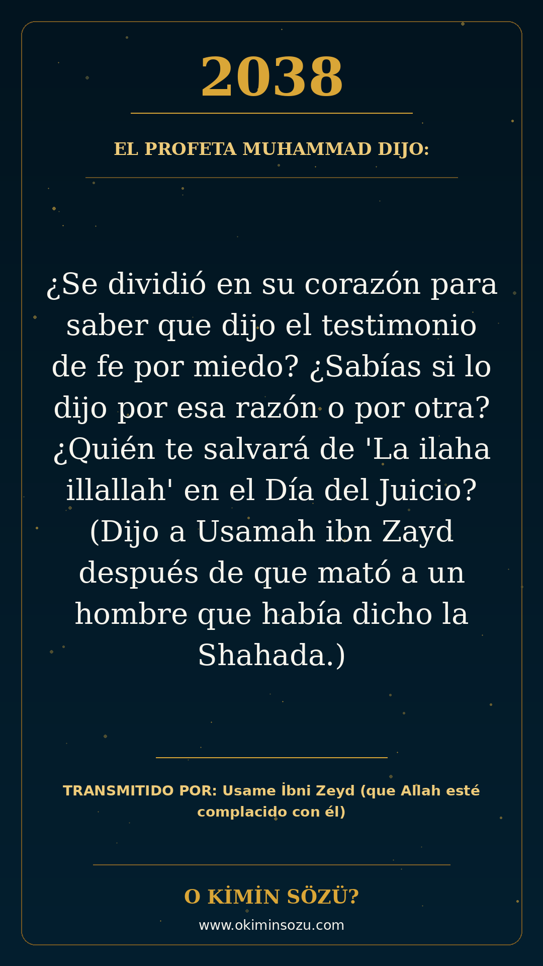 hadis 2038 es