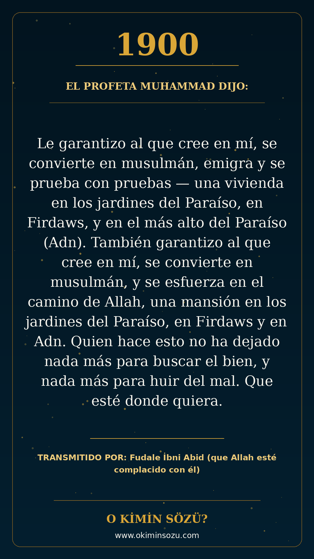 hadis 1900 es