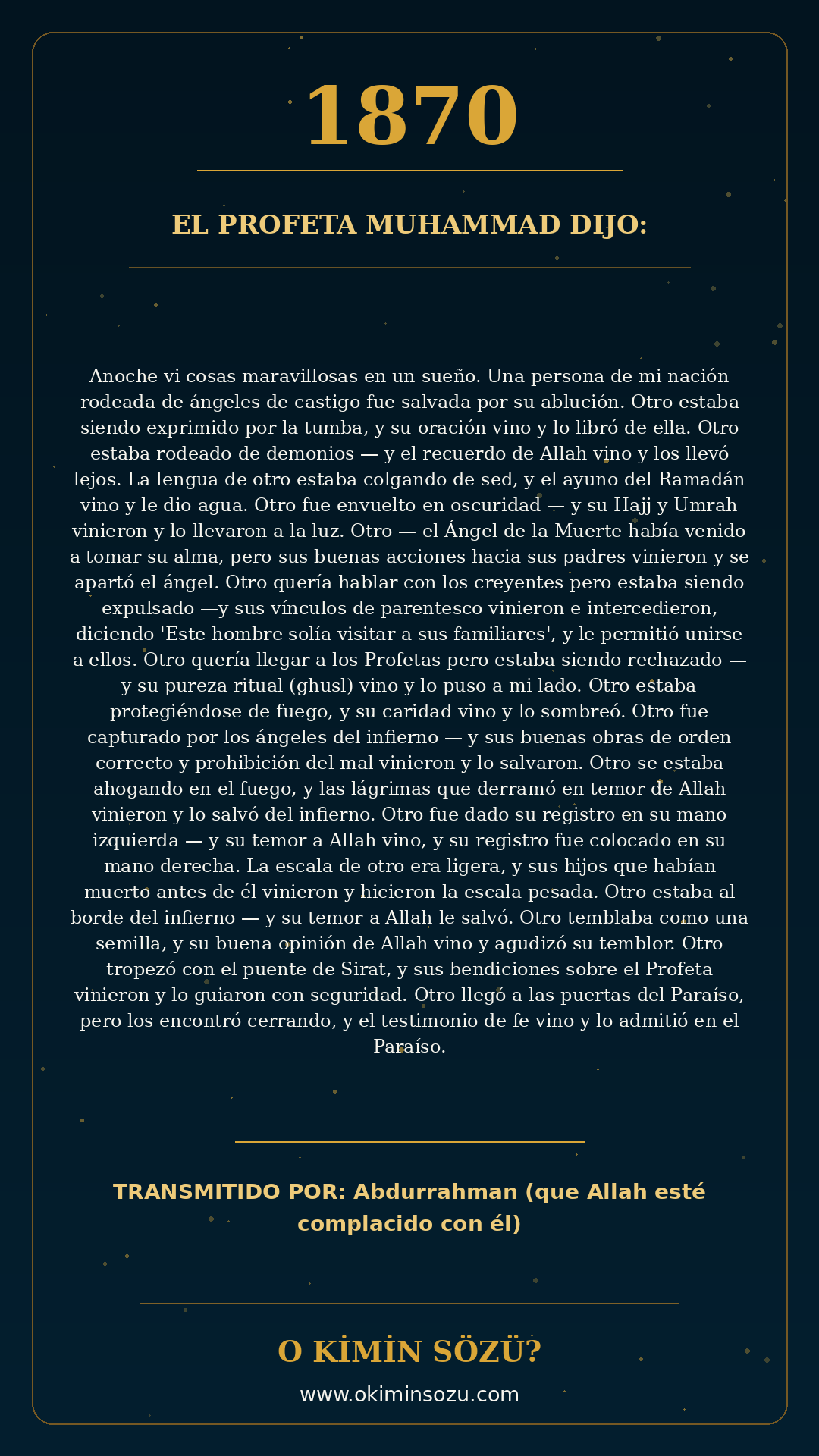 hadis 1870 es