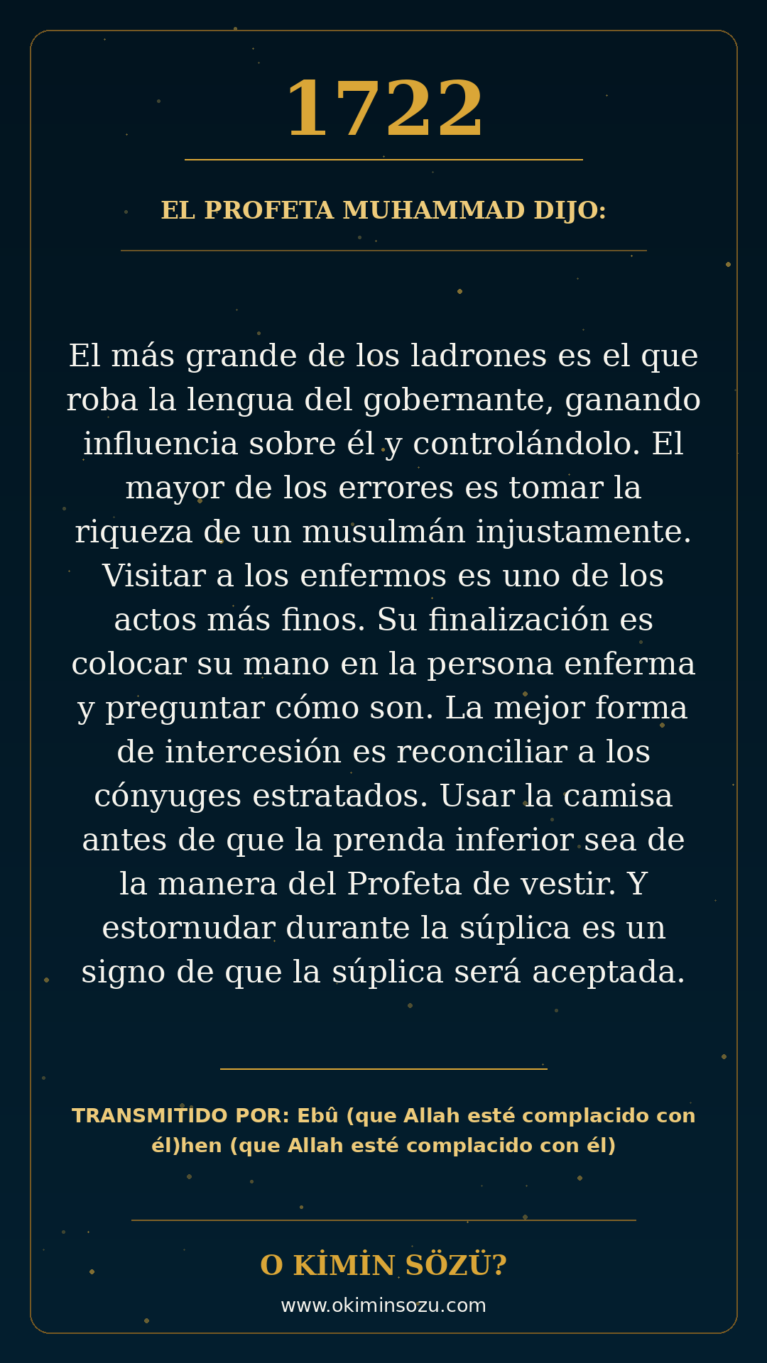 hadis 1722 es