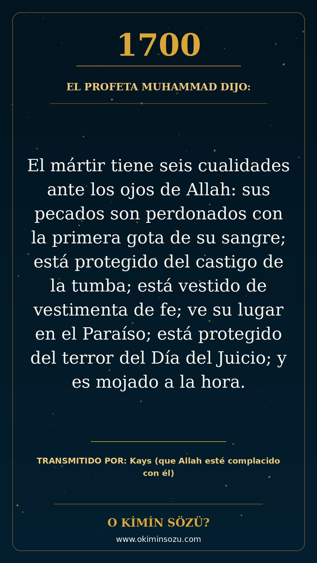 hadis 1700 es