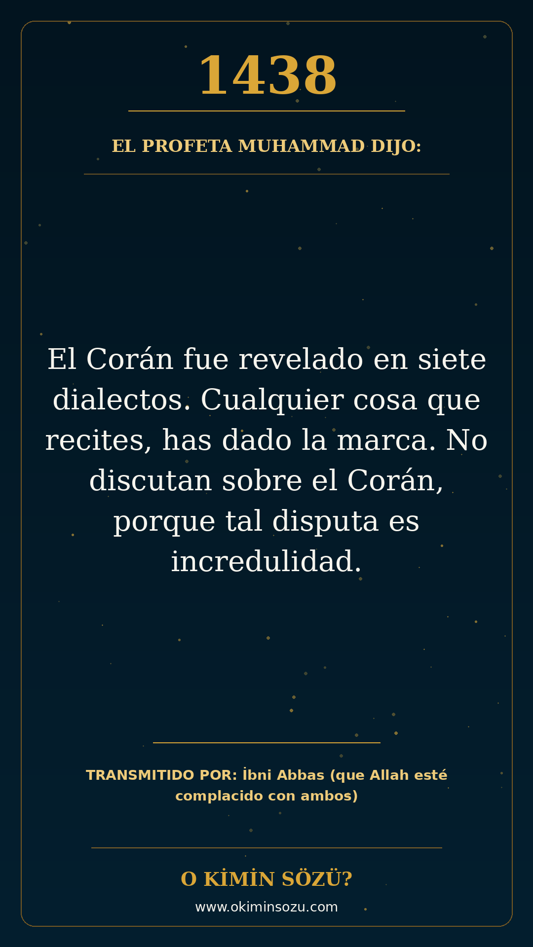 hadis 1438 es