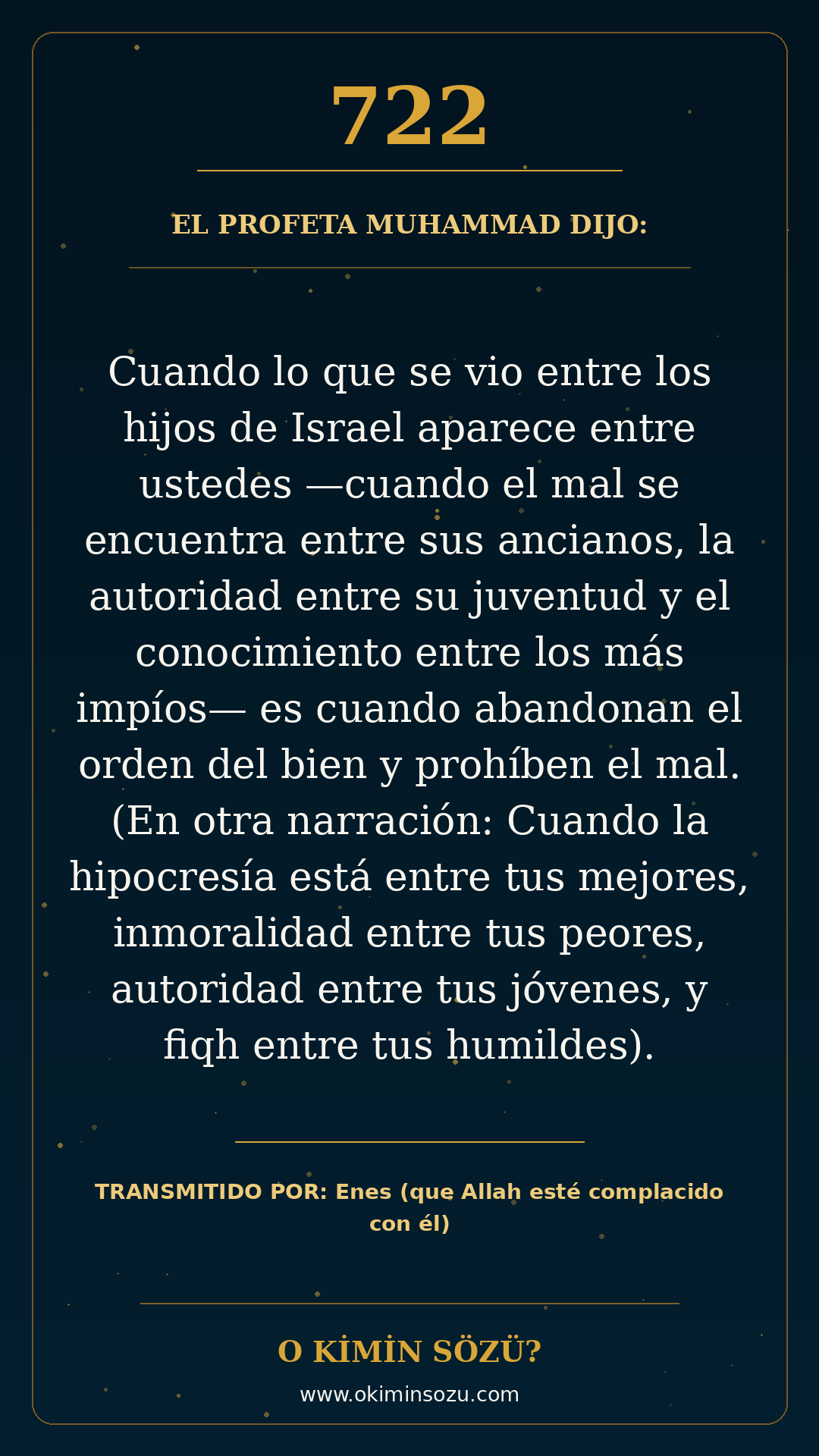 hadis 0722 es