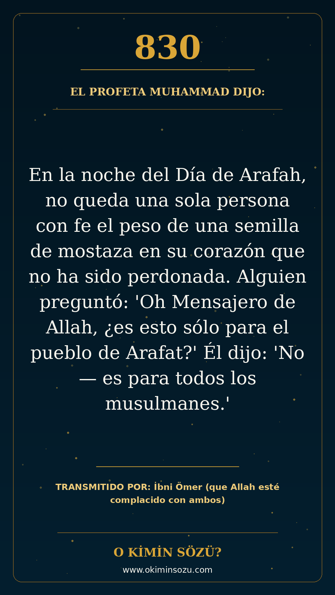 hadis 0830 es