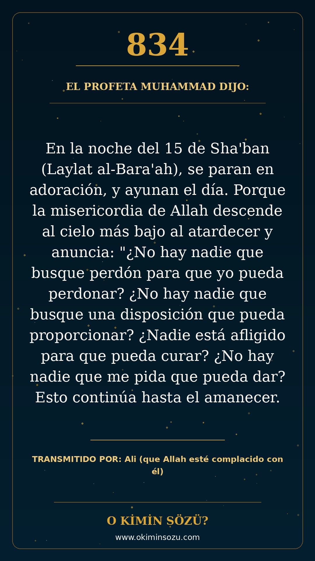 hadis 0834 es
