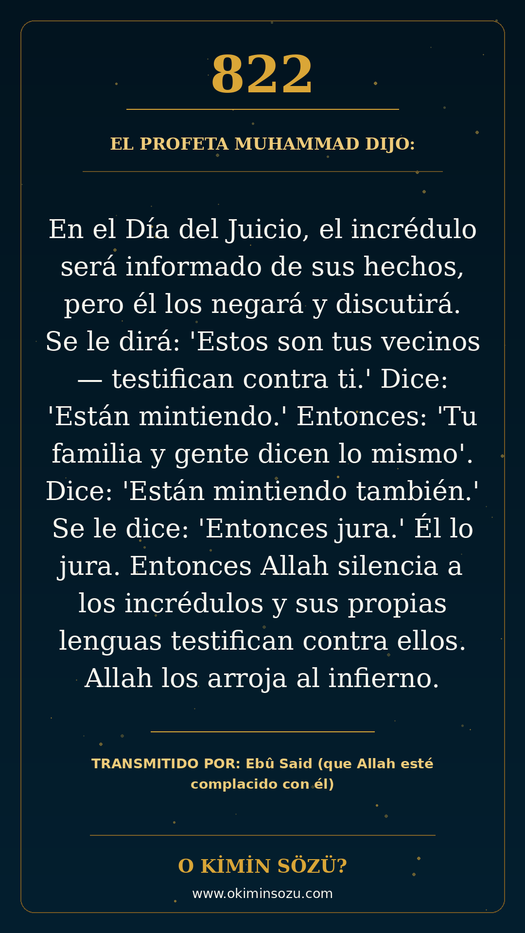 hadis 0822 es