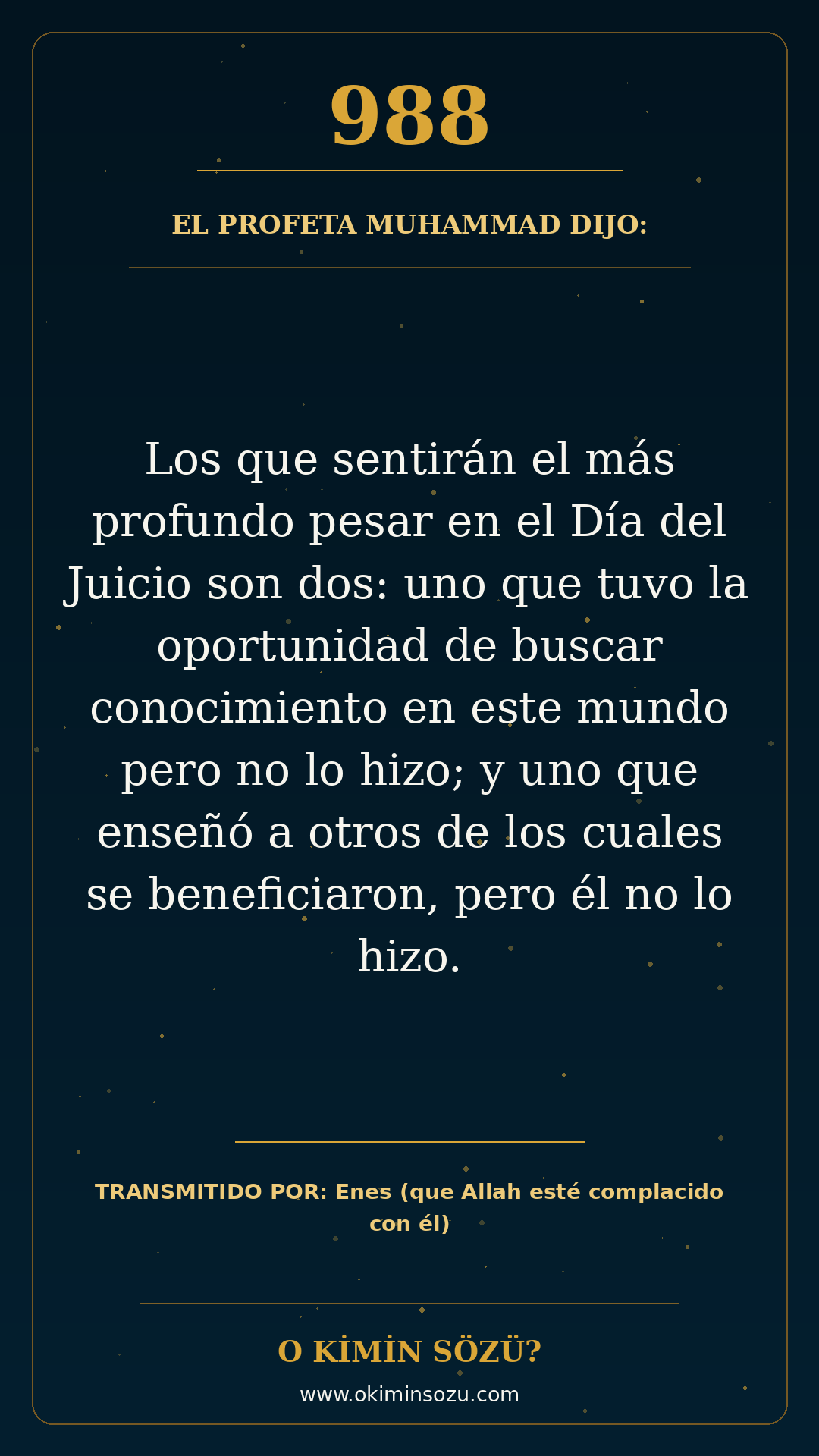 hadis 0988 es