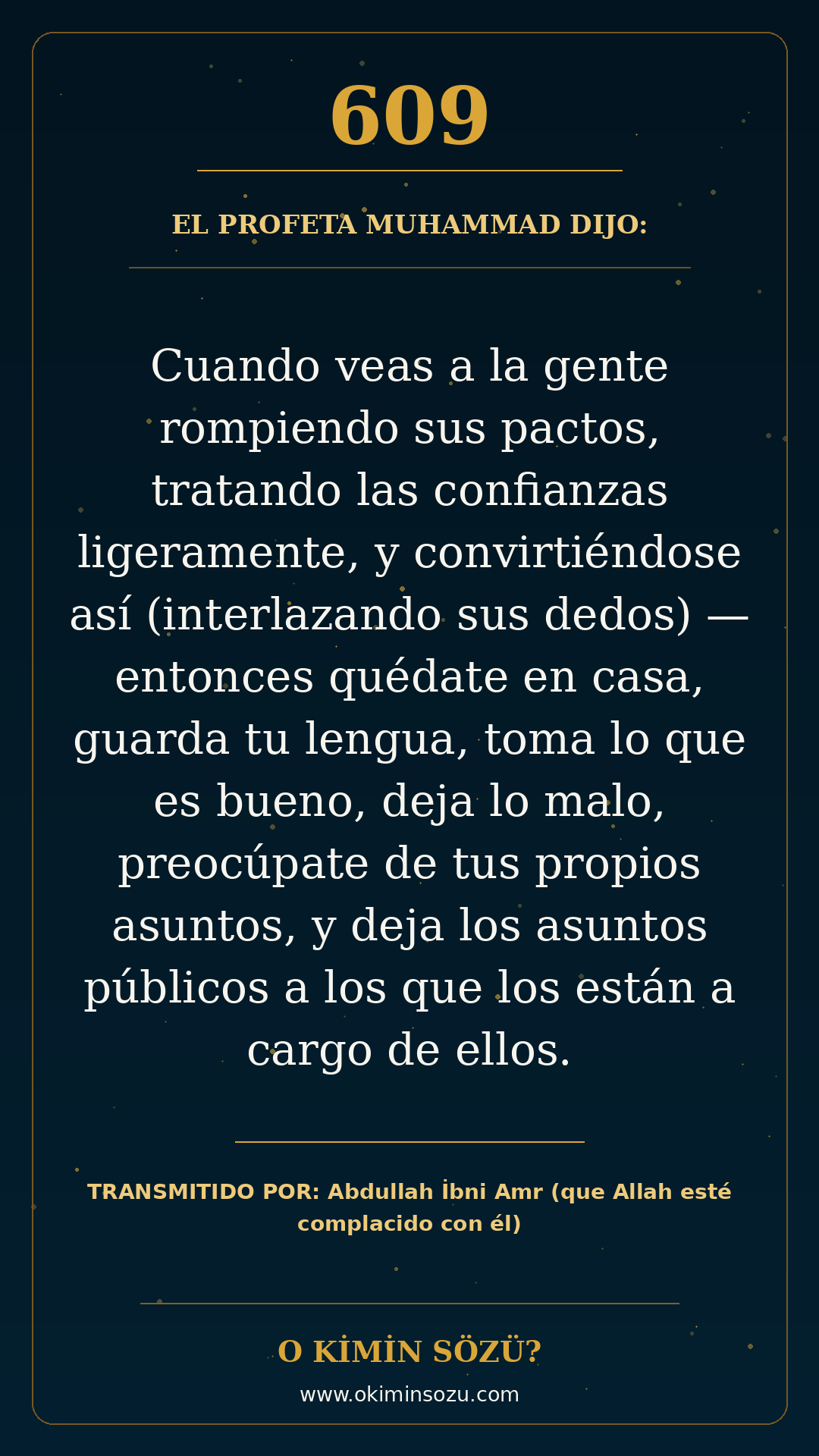 hadis 0609 es