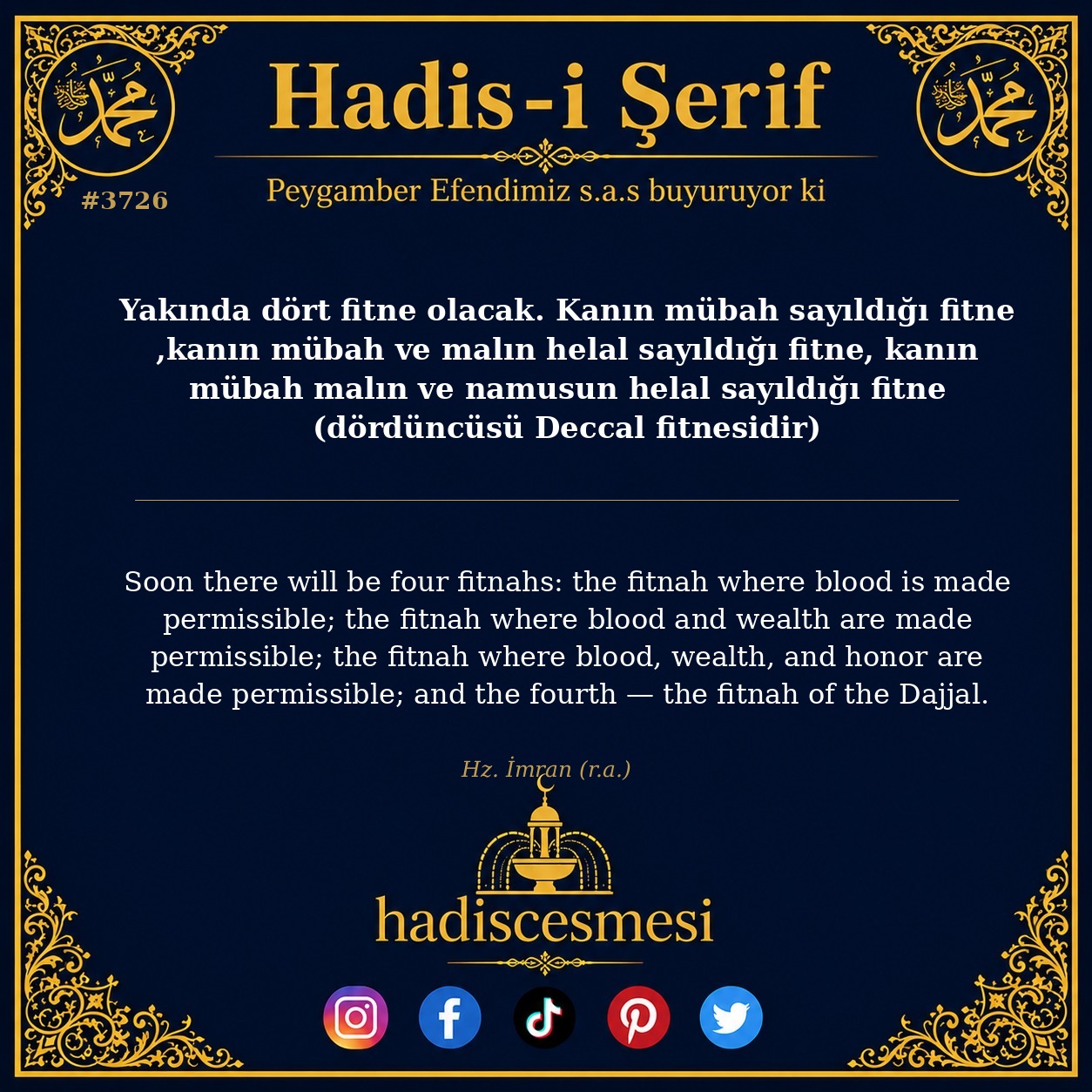 Hadis 3726