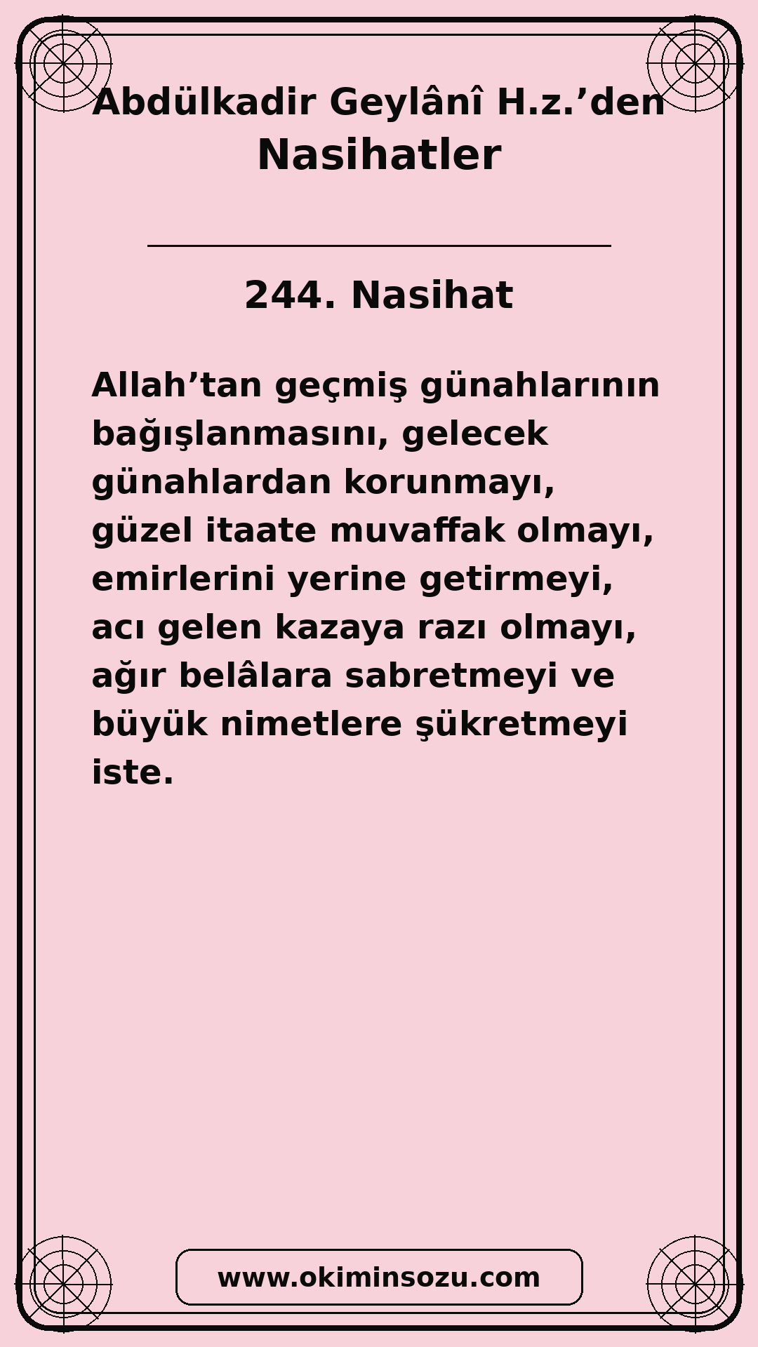 244 Nasihat