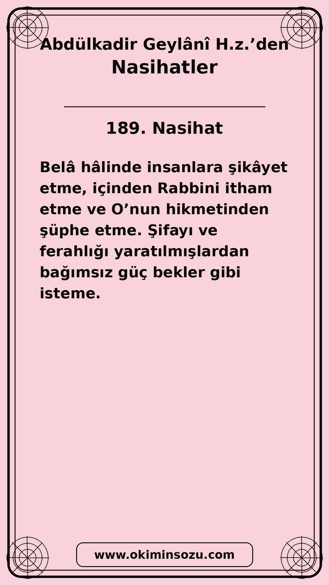 189 Nasihat