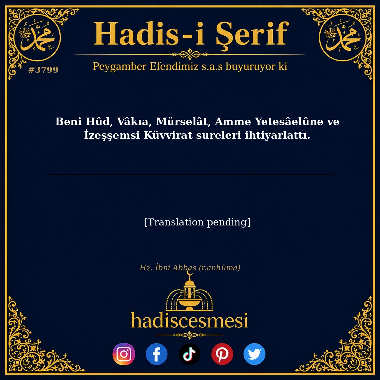 Hadis 3799