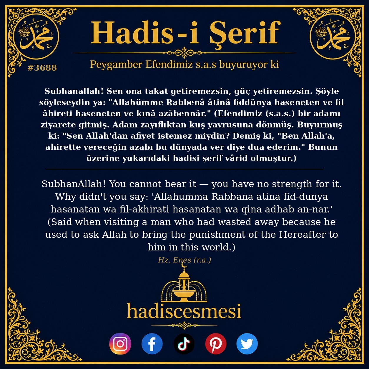 Hadis 3688
