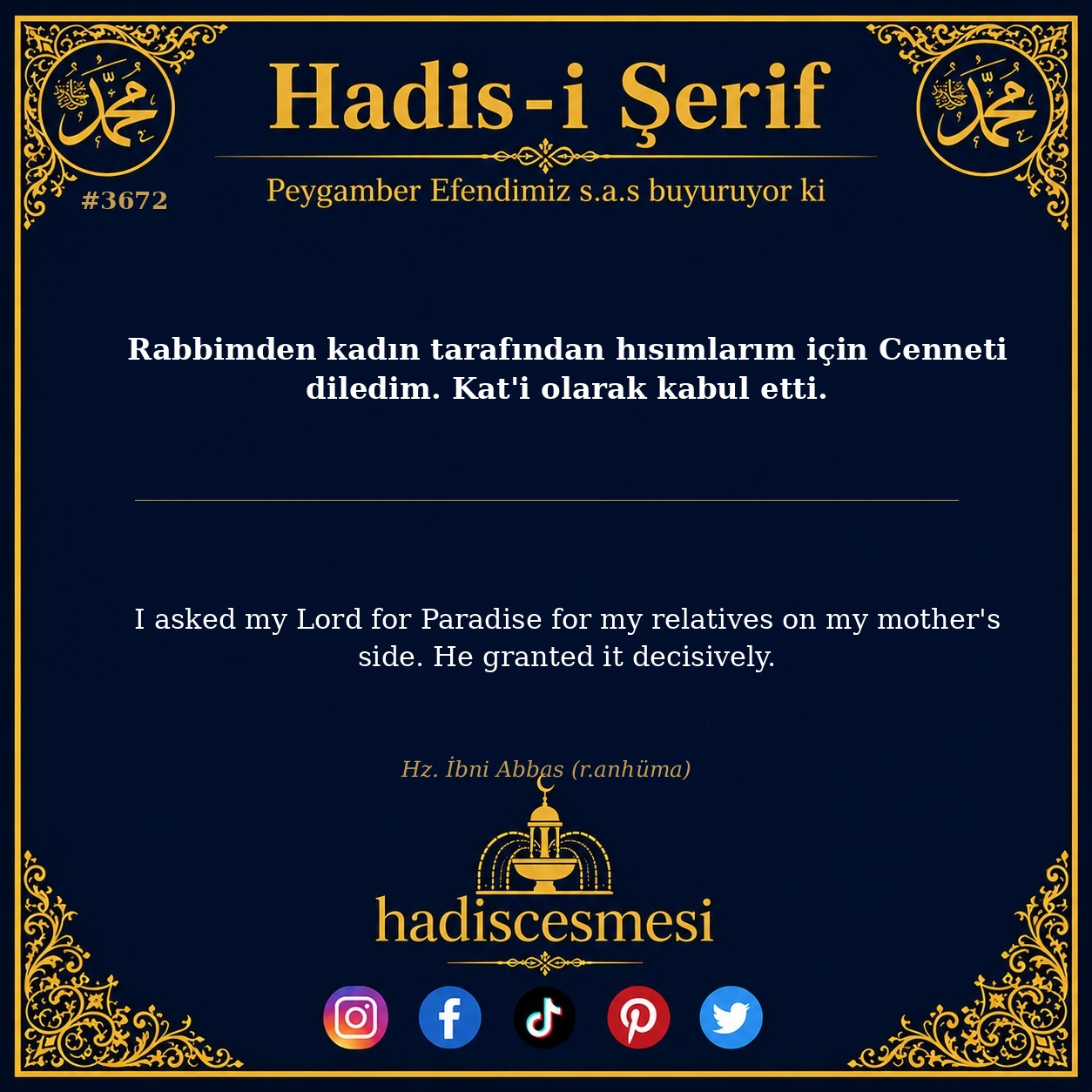 Hadis 3672