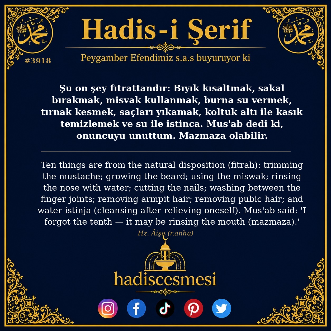 Hadis 3918