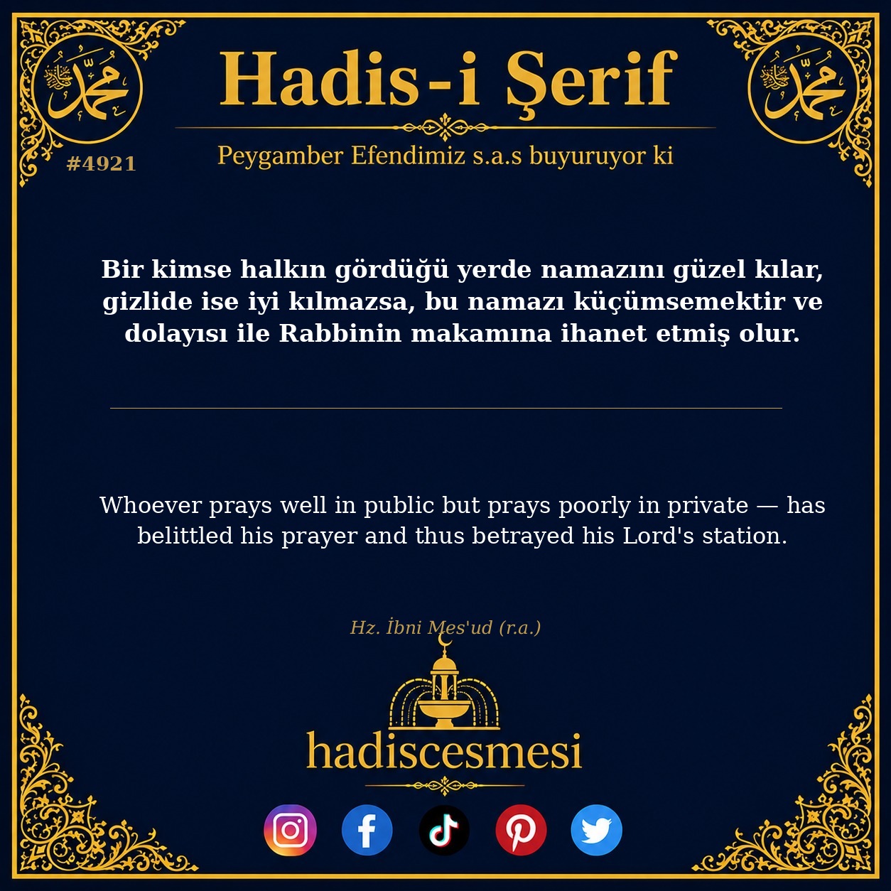 Hadis 4921