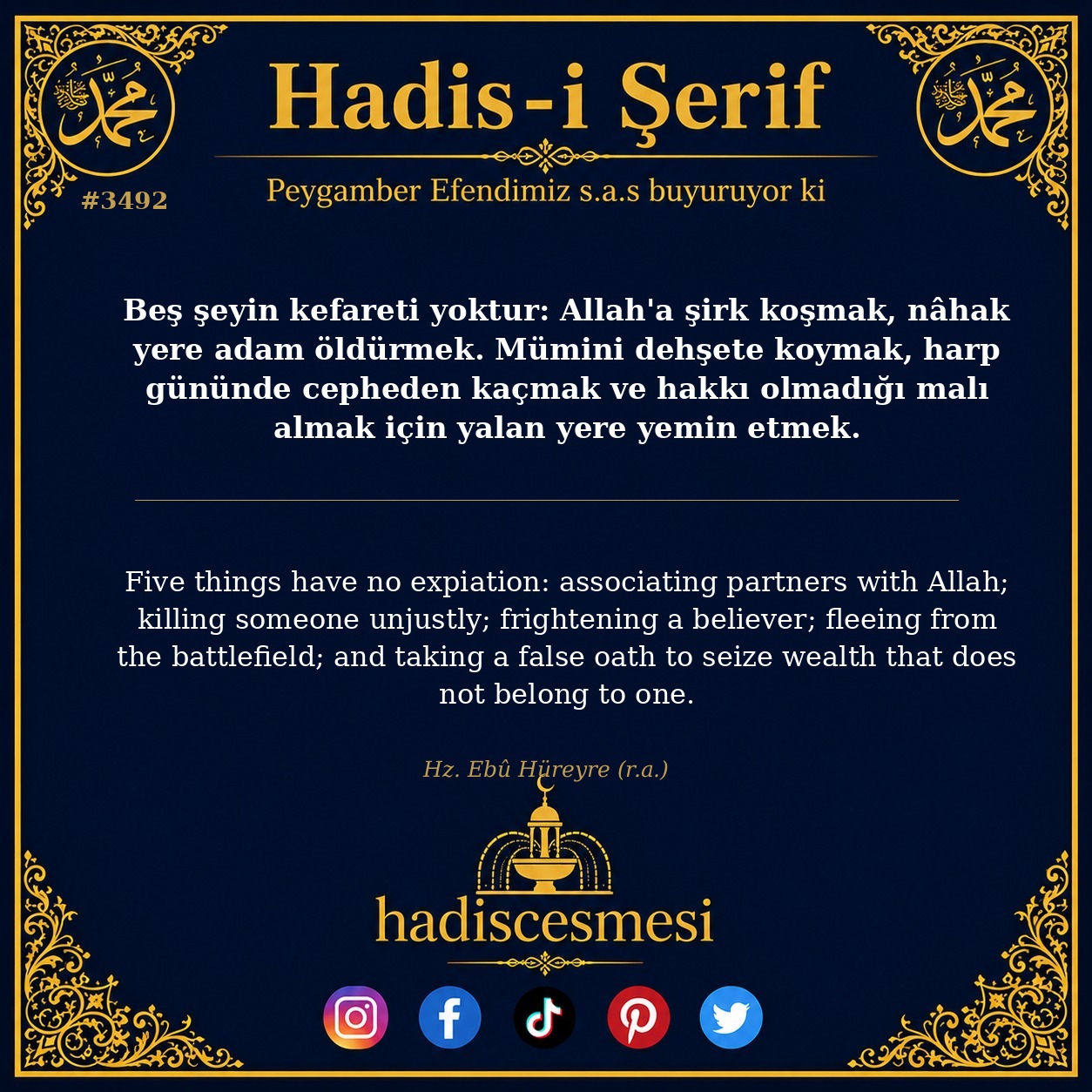 Hadis 3492